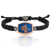 Silver Tughra Macrame Men's Bracelet